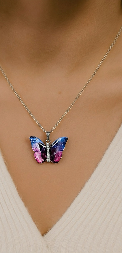 Women's Transformation butterfly necklace
