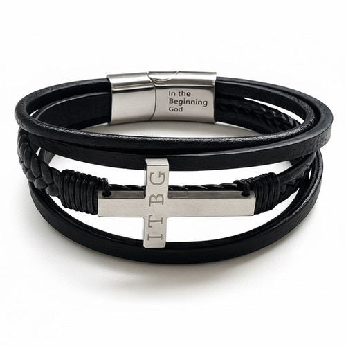 The Cross – Christian Leather Bracelet NZ | ITBG