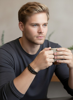 Man wearing The Genesis Bracelet ITBG