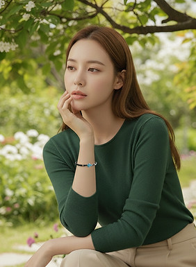 Woman earing Faith and Grace Bracelet