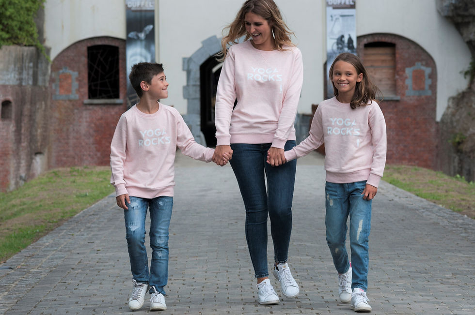 Thumbnail: YOGA ROCKS  sweater women heather pink