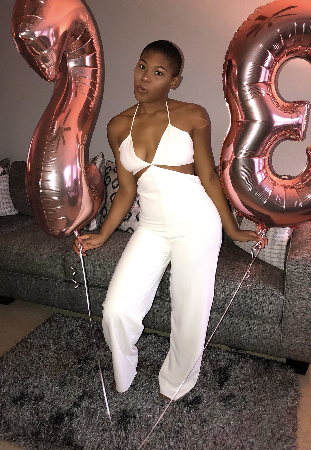 Fashion Nova white jumpsuit