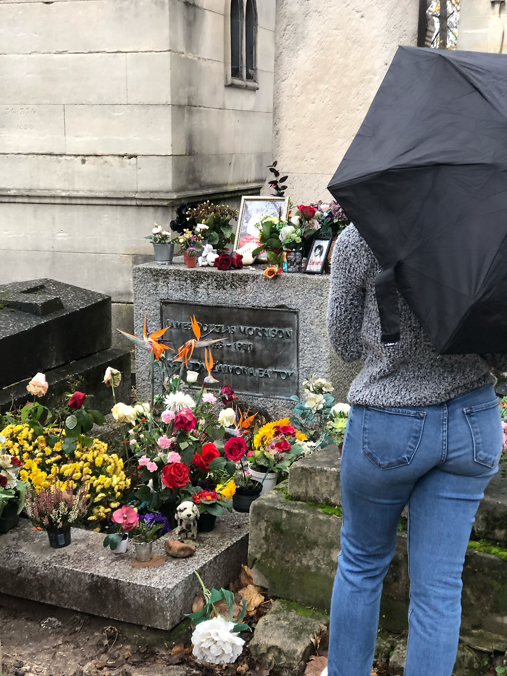 me at Jim Morrison's grave in Paris