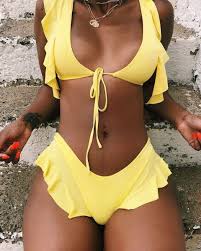 Riot swim yellow bikini
