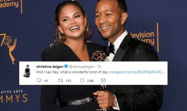 John Legend & Chrissy Teigen 2018 Emmys