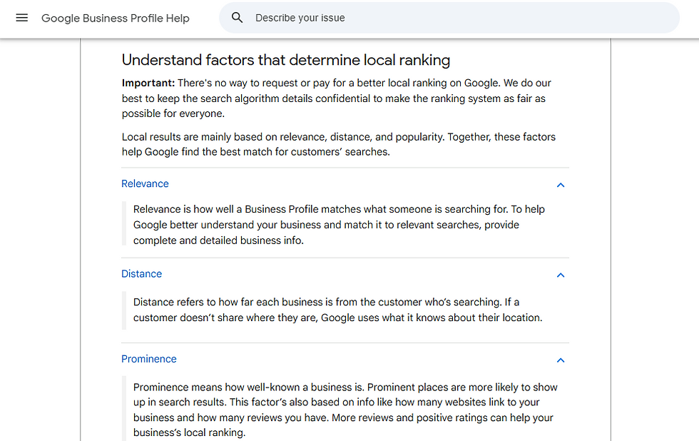 core pillars of local SEO ranking