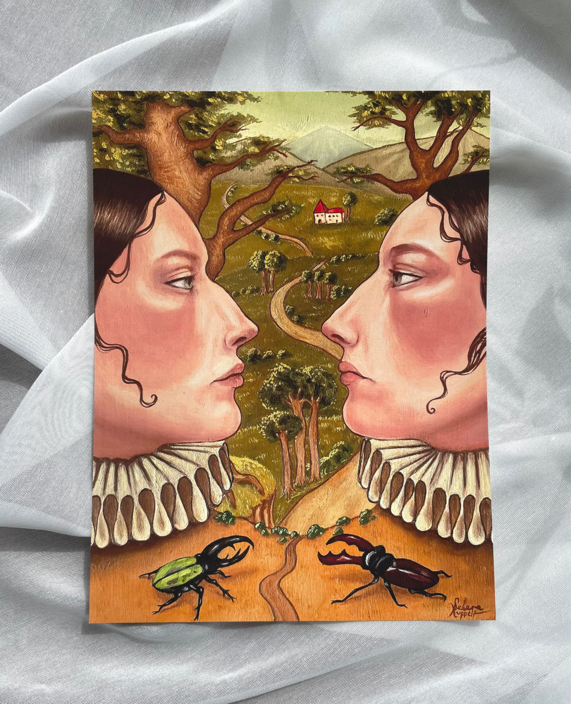 "Where the landscape wear faces" Print