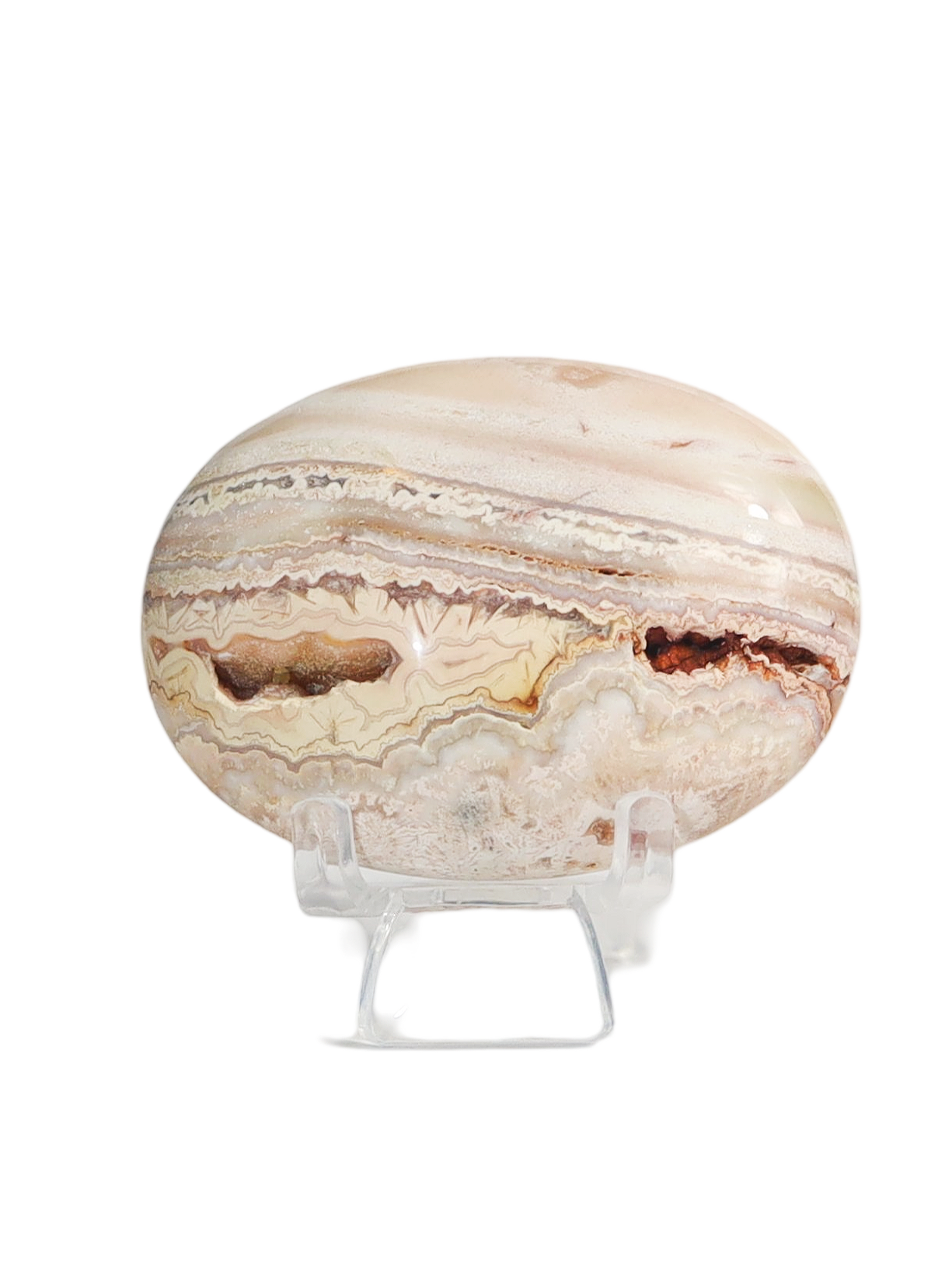 Pink Crazy lace agate palmstone 