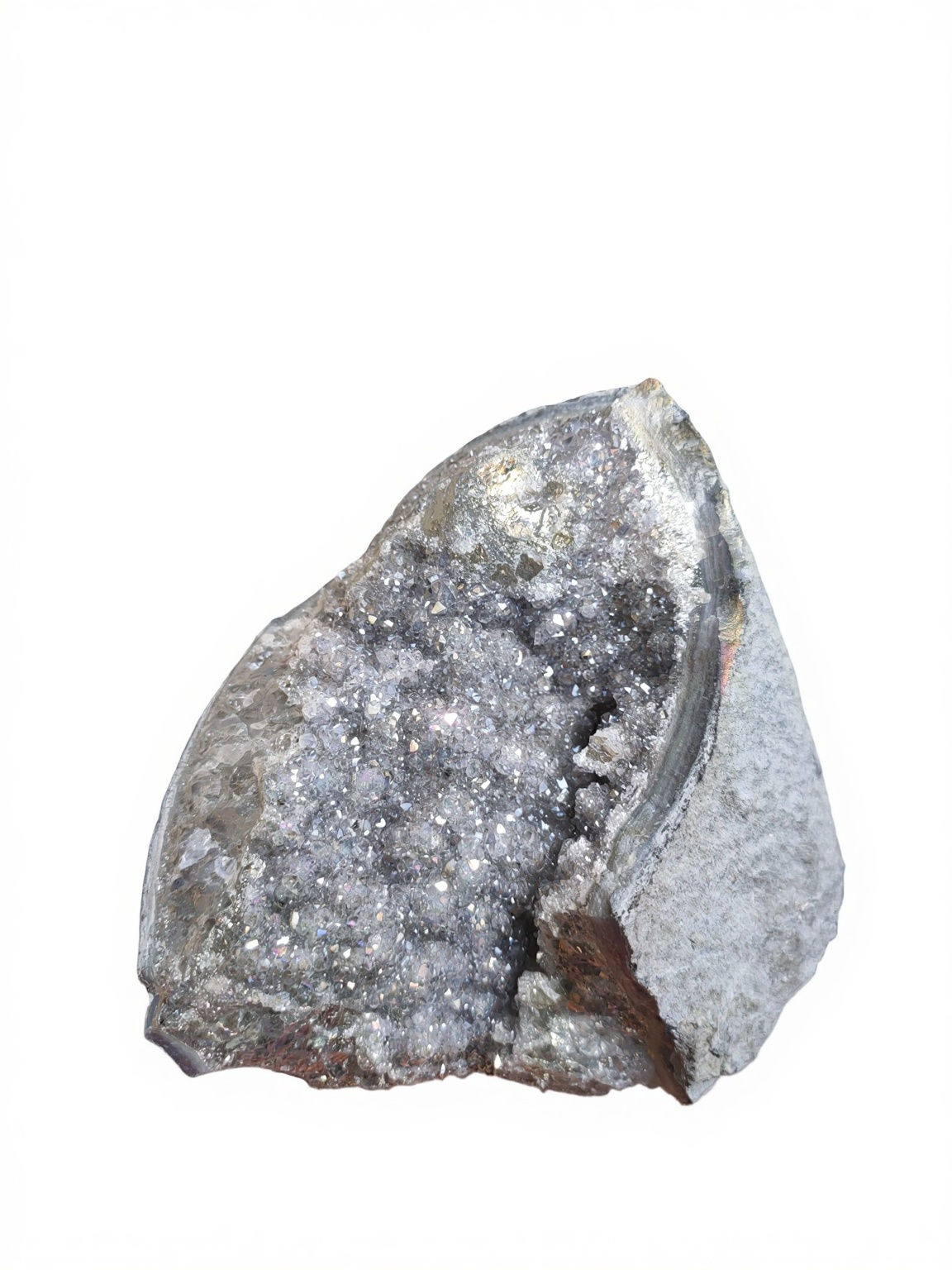 Aura coated Amethyst cluster 