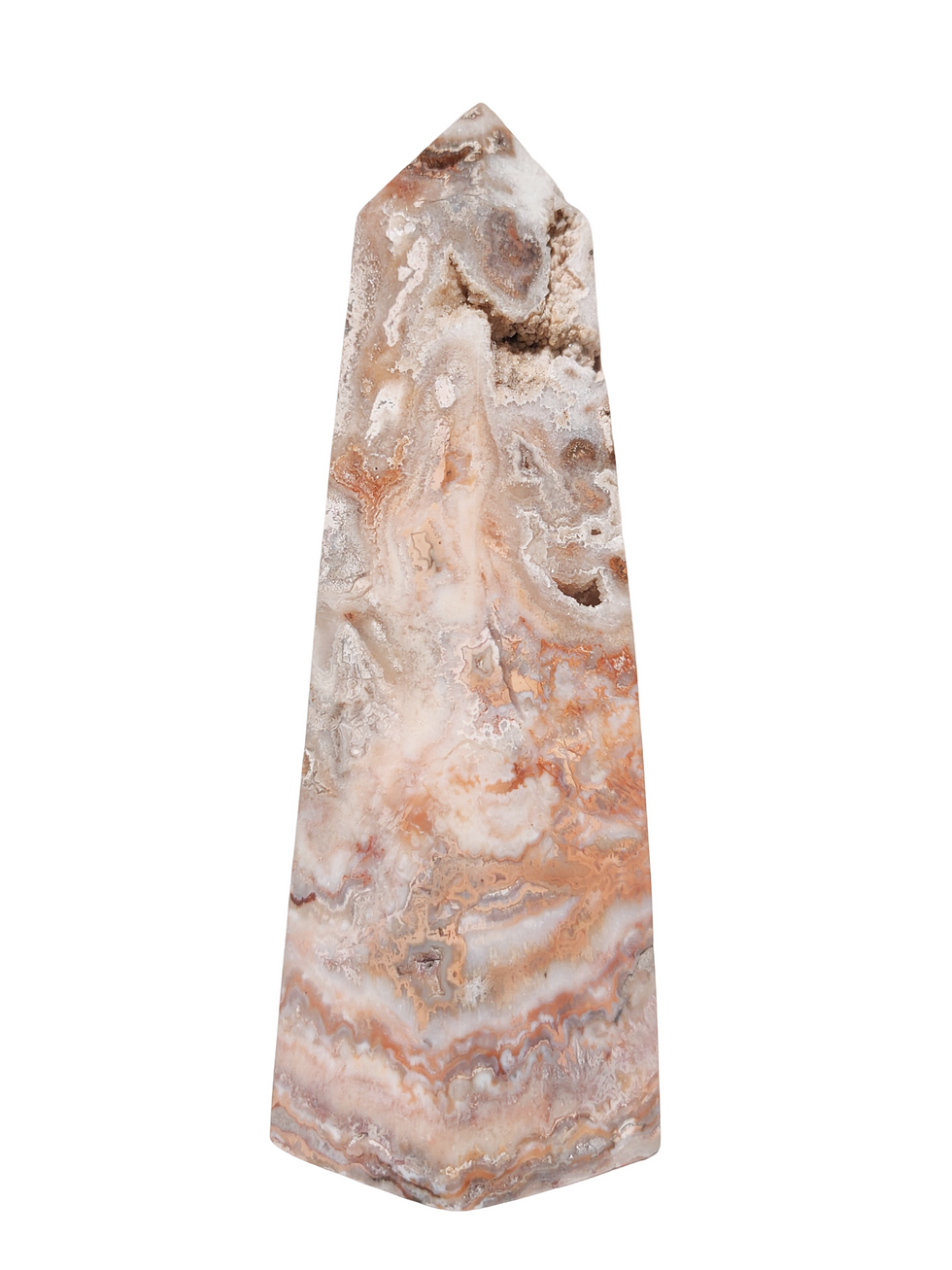 Thumbnail: Pink Crazy lace agate tower 