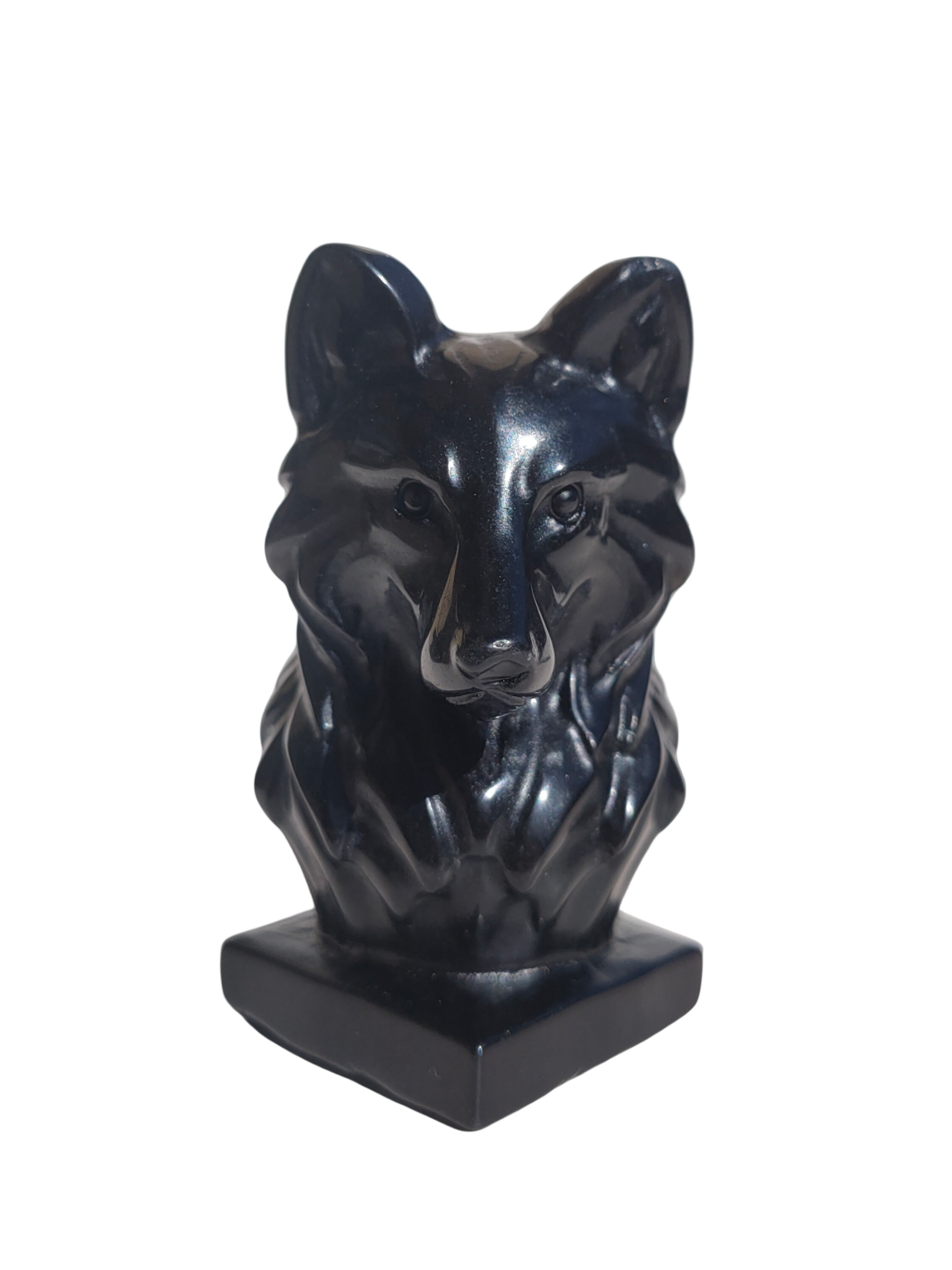 Black Obsidian Wolf carvings