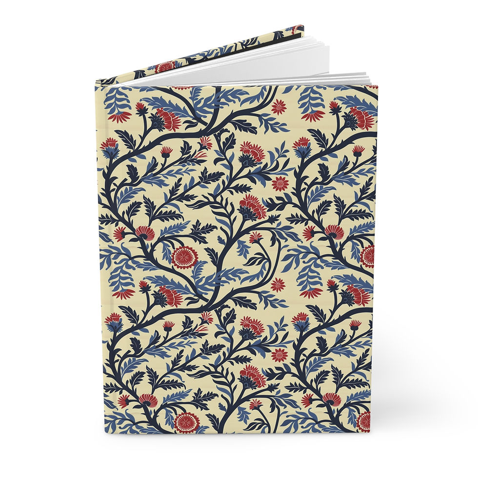 Floral Vine Leaves Journal Design