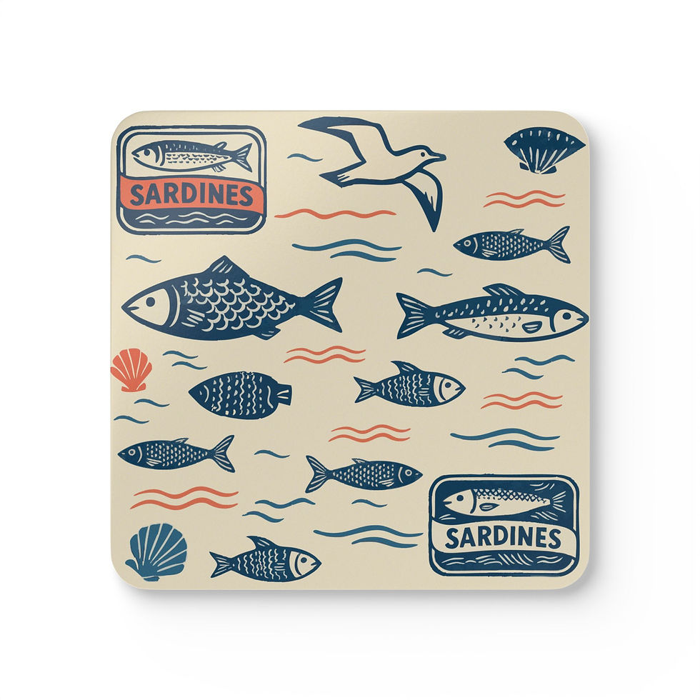 Retro themed coaster set