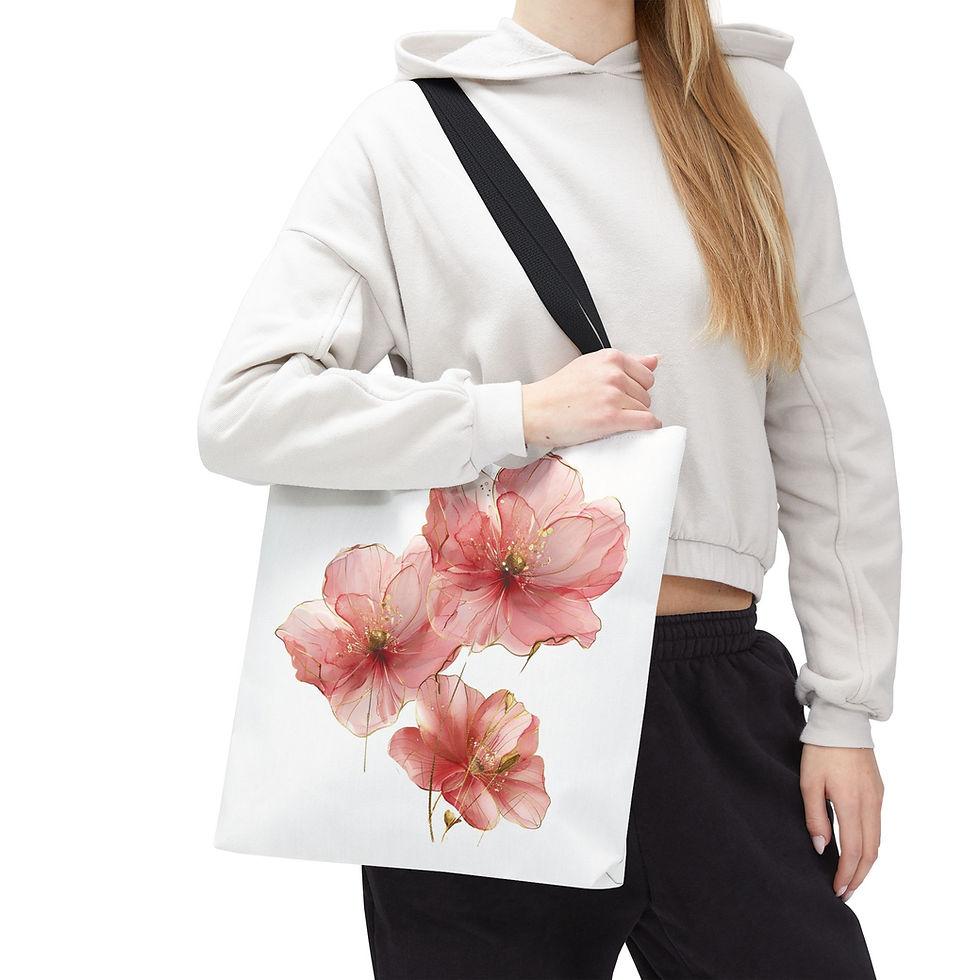 Thumbnail: Trendy Blush Bloom Canvas Tote