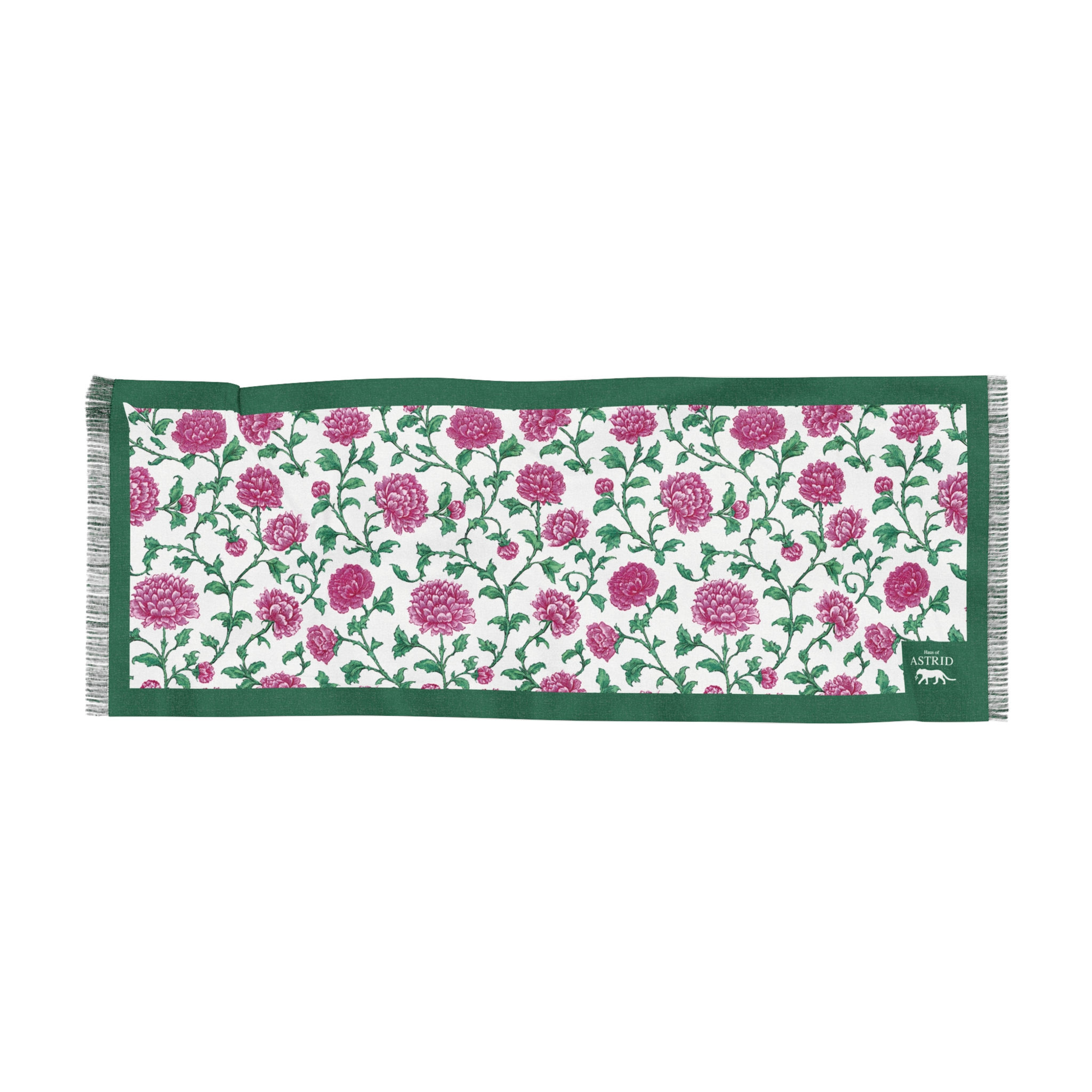 Emerald in Bloom floral scarf