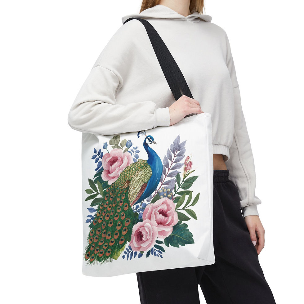 Thumbnail: Peacock Bag with Feather Print