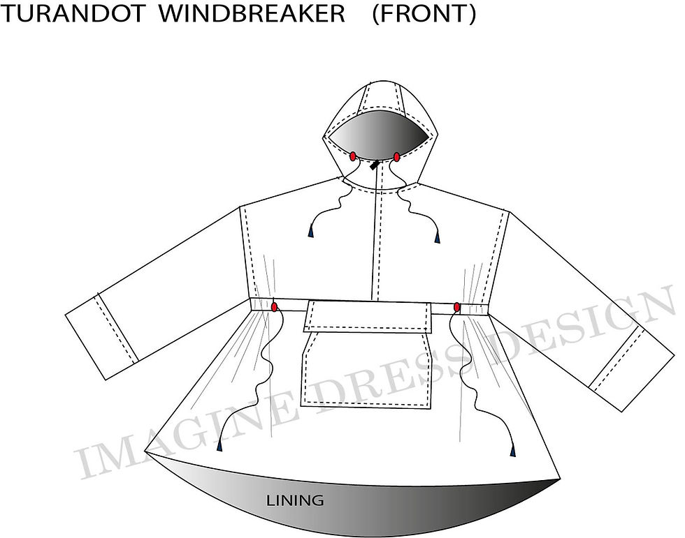 Thumbnail: Turandot Windbreaker Sewing Pattern (風衣紙樣）