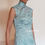 Thumbnail: Lace Qipao in aqua (蕾絲夾緞面裡旗袍)