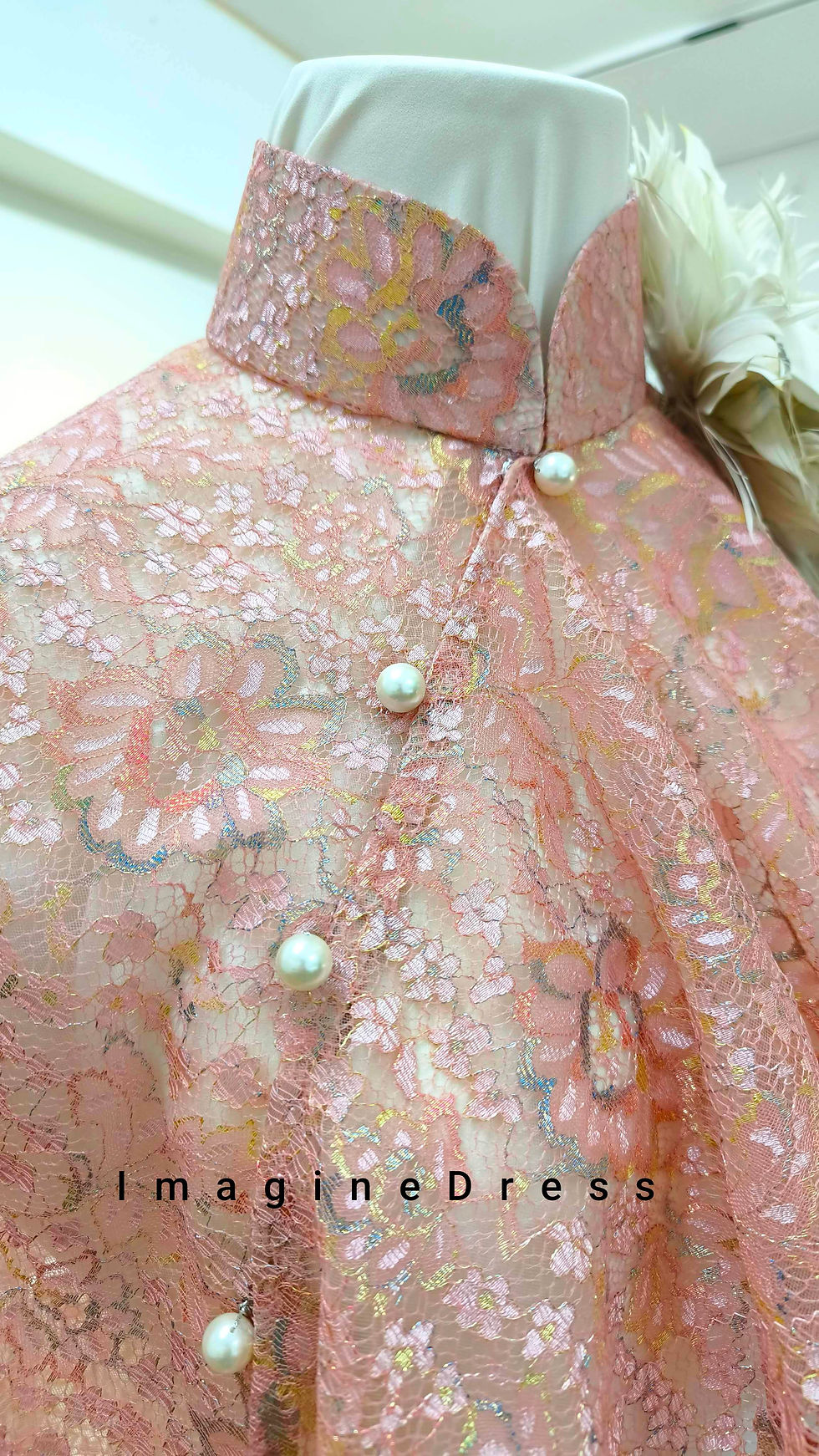 Thumbnail: "Whisper Cape" - Oriental Lace Cape (高領蕾絲披肩)