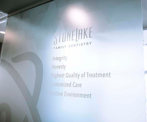 Stonelake Family Dentistry frost decal with printing.jpeg