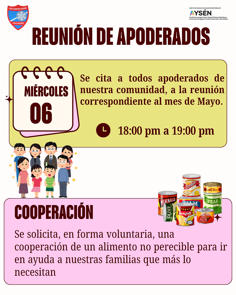 REUNIÓN DE APODERADOS MES DE MAYO
