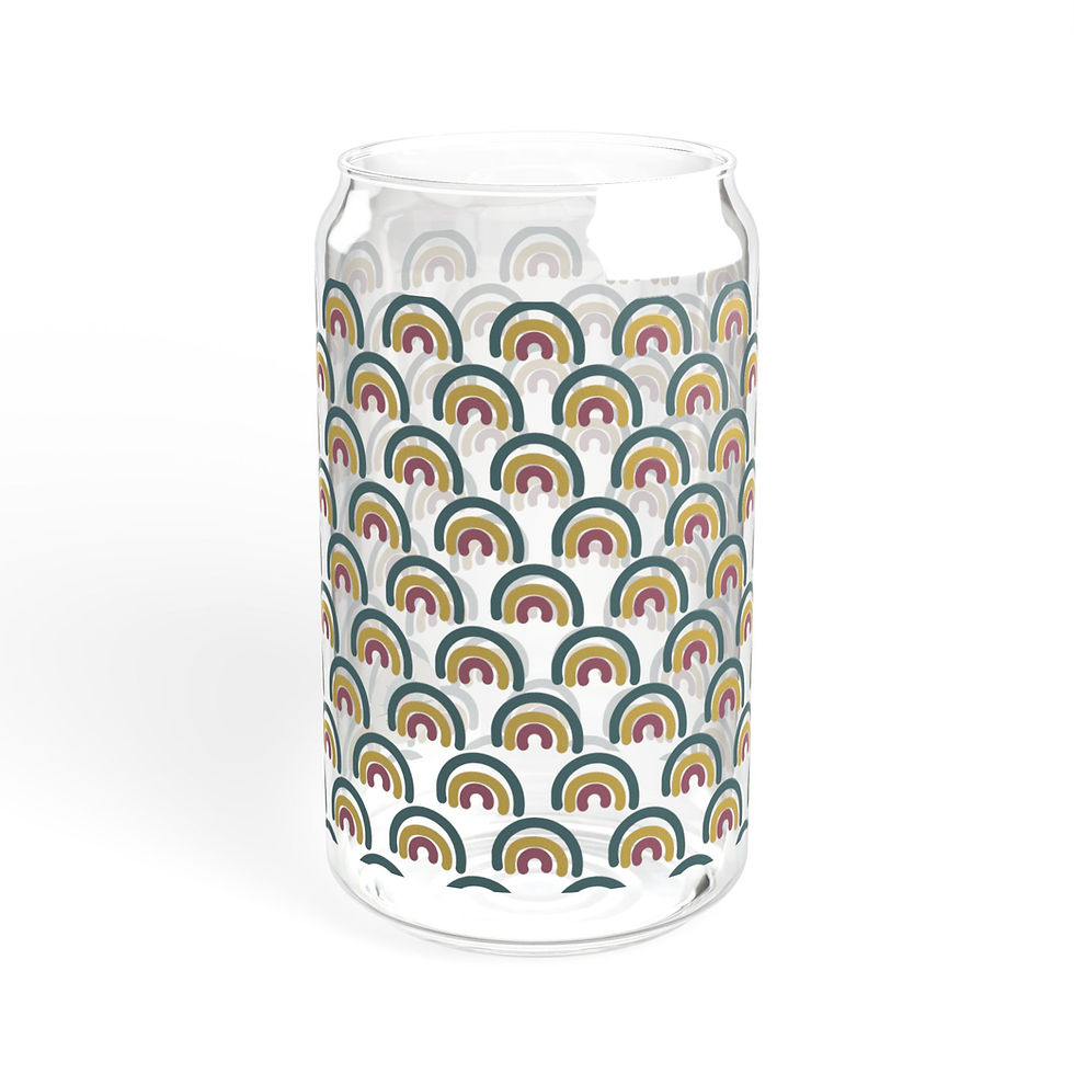 Thumbnail: Rainbow Pattern Sipper Glass