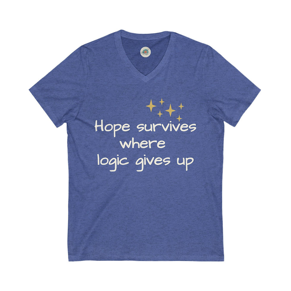 Thumbnail: Hope Survives Where Logic Gives Up V-Neck Tee