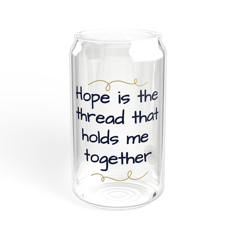 Thumbnail: Hope Is The Thread That Hold Me Together Glass Sipper