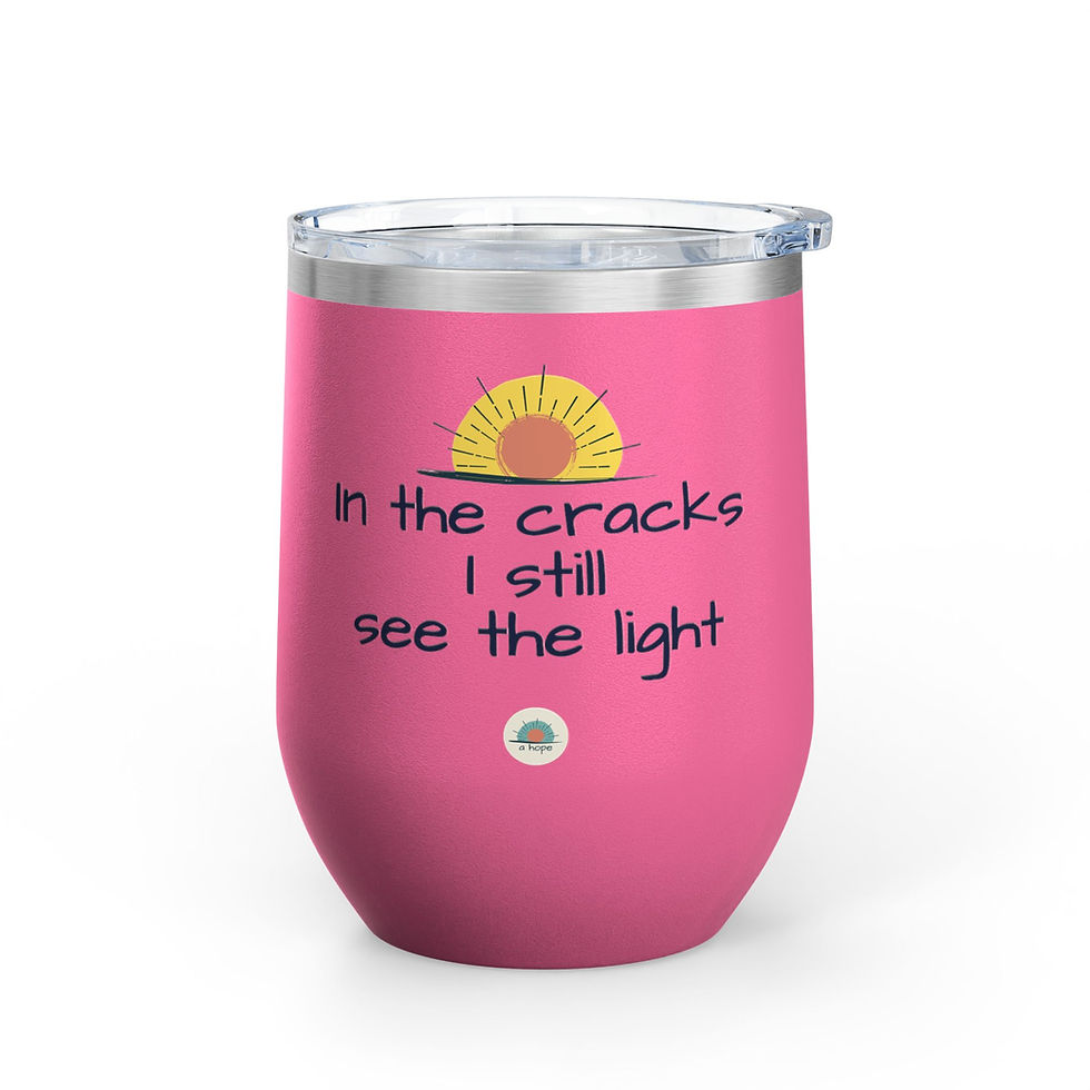 Thumbnail: In The Cracks I Still See The Light Wine Tumbler