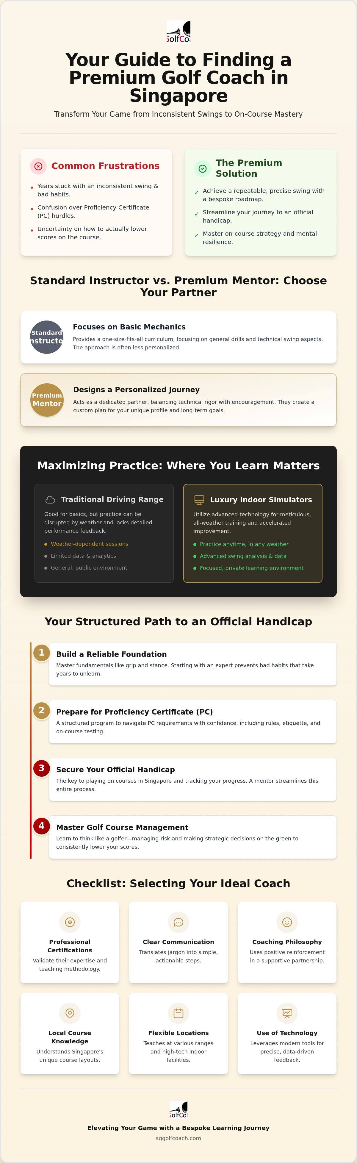Golf course management lessons Singapore