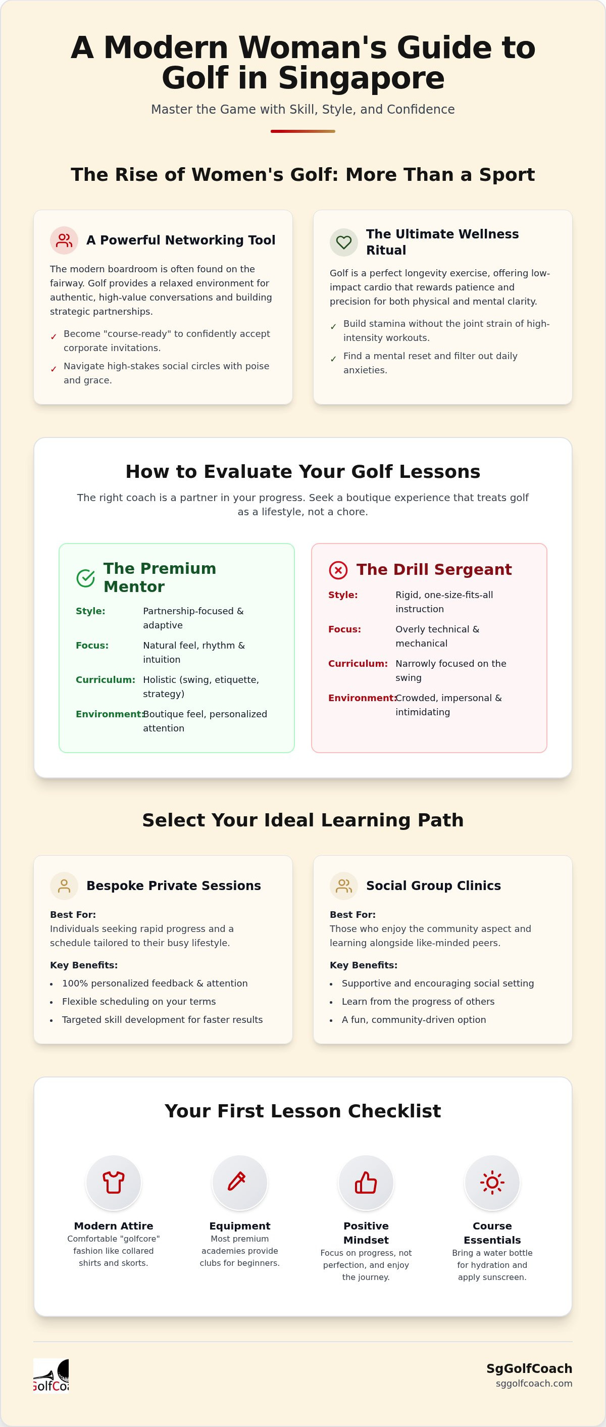 Golf lessons for women Singapore