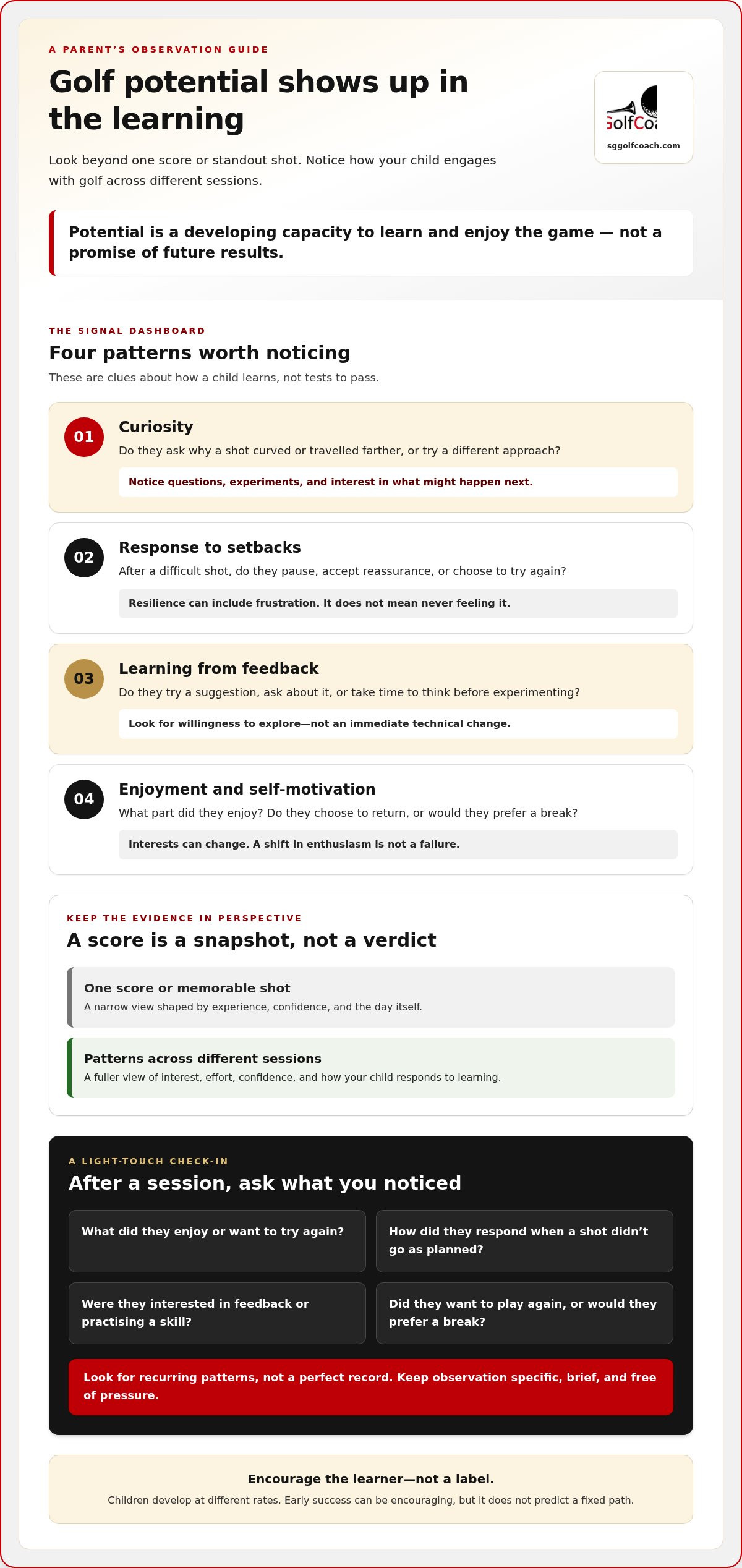 Is my child talented at golf