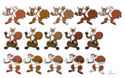 Red Squirrel Colour Tests