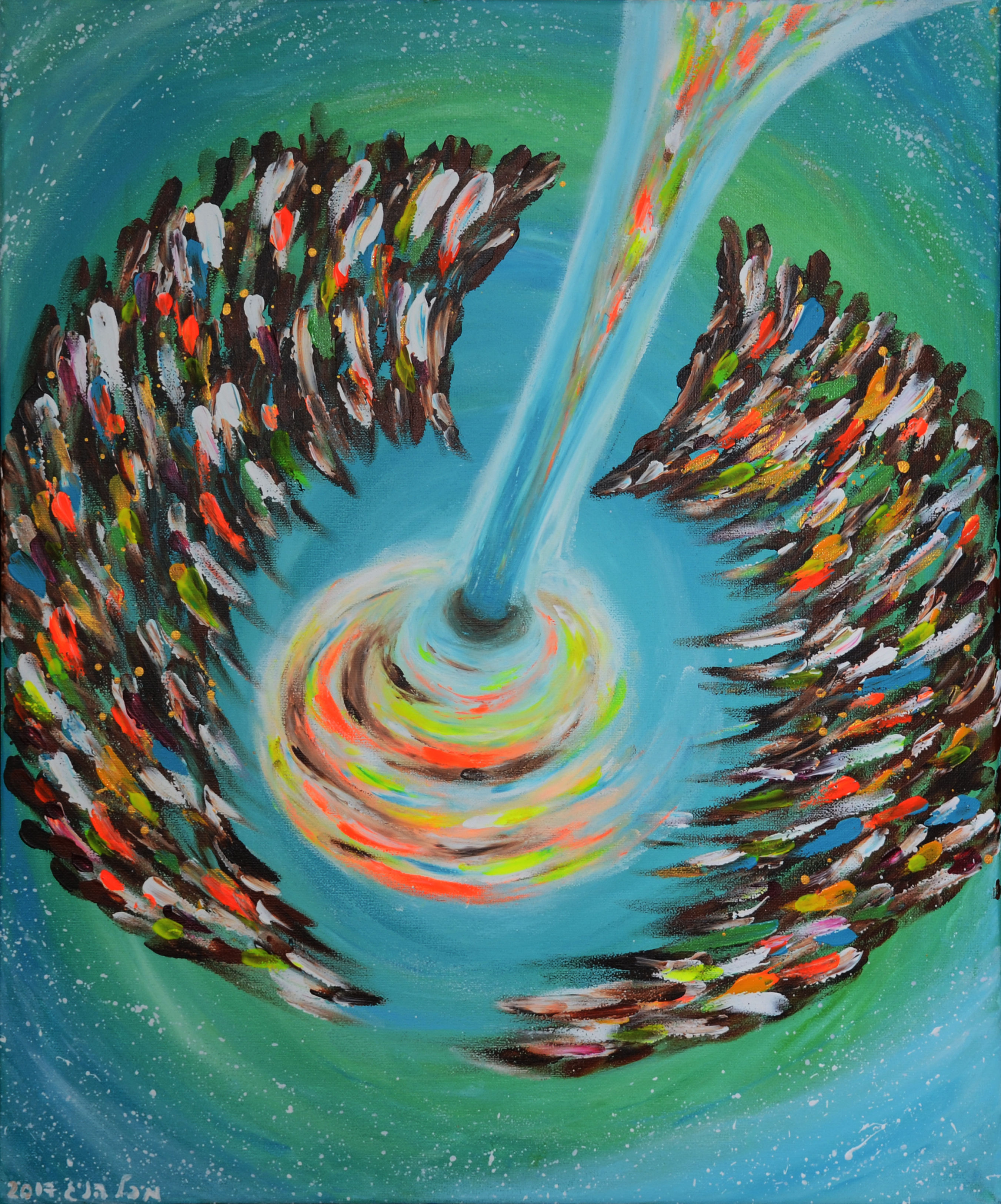 כנפיים שבטיות | אקריל על קנבס