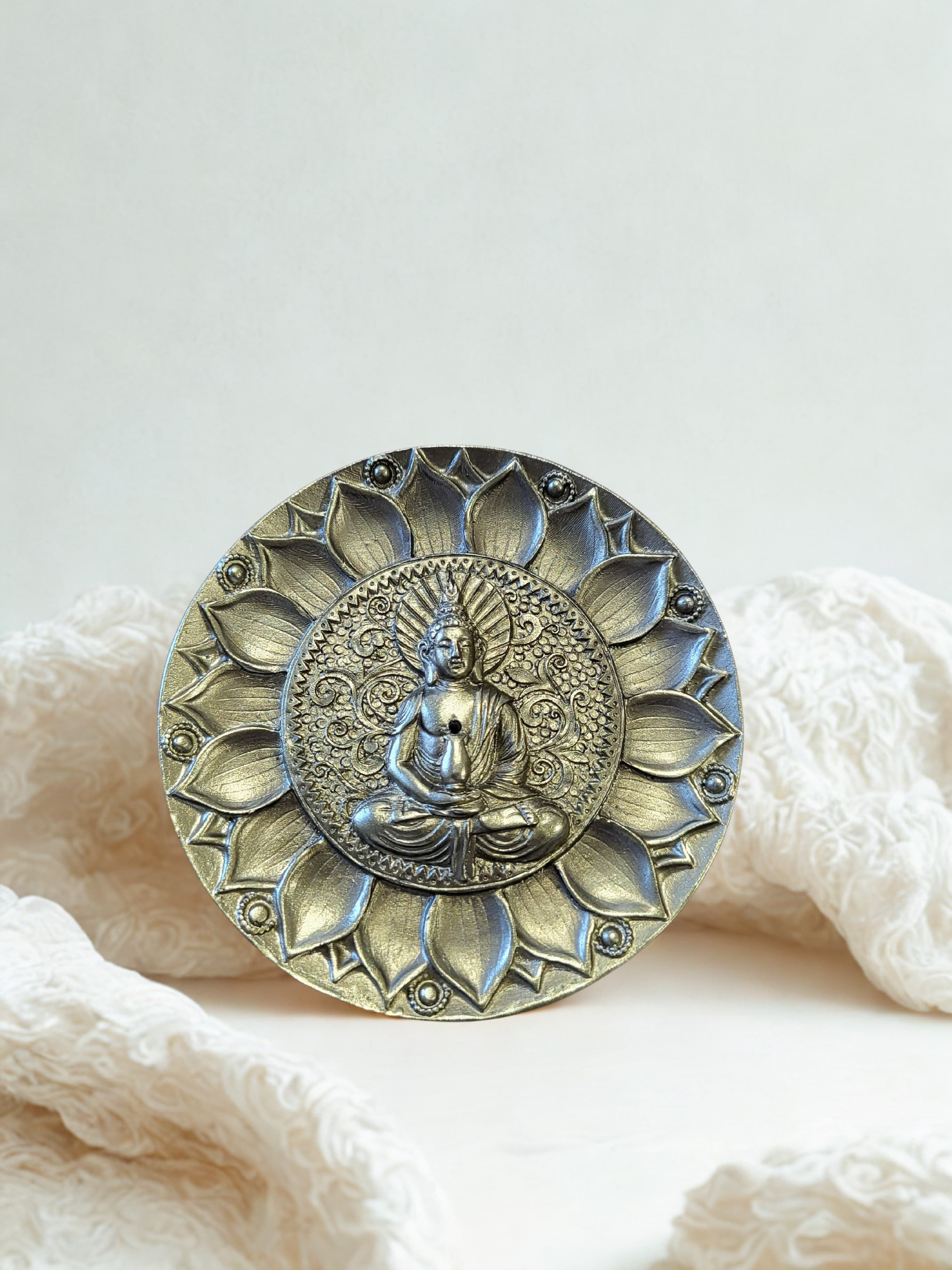 Incense Holder - Buddha Gold 3.95″L X 0.50″H