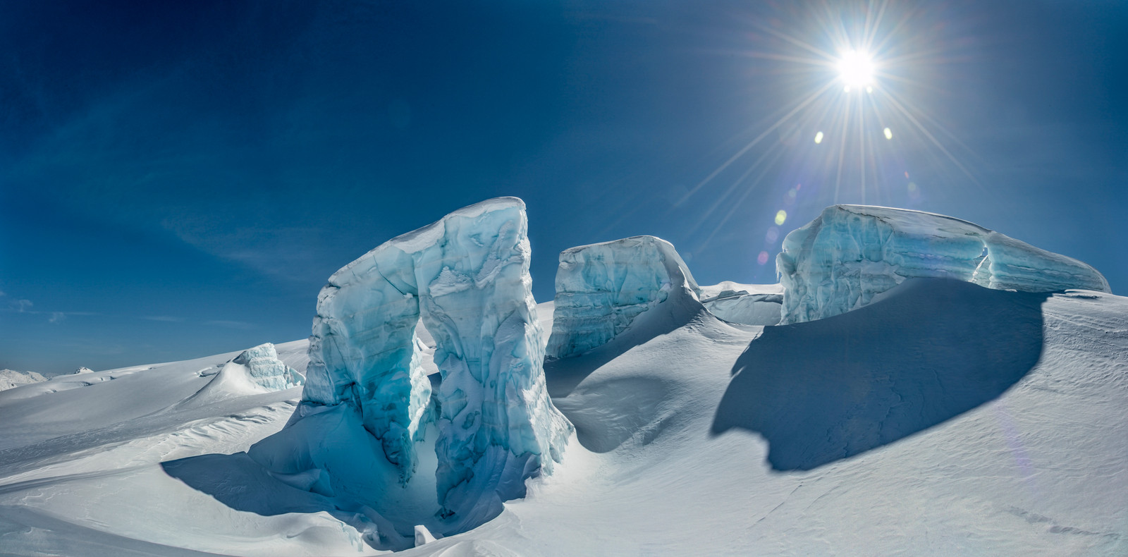 Glacier sculptures from the Pemberton Icecap, Whistler, BC