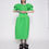 Thumbnail: BIG SLEEVE RIPPLE DRESS - GREEN