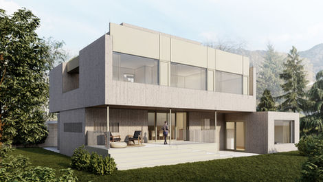 Architekturprojekt in Tirol: behutsame Aufstockung eines eingeschossigen Bestandsgebäudes mit moderner Holzfassade, zentralem Foyer und offener Raumorganisation.
Architekt Innsbruck | Architekturbüro Innsbruck | Architekt Tirol | Wohnhaus modern | Matthias Röck | Karlheinz Röck | ROECK | ROECK Architekten