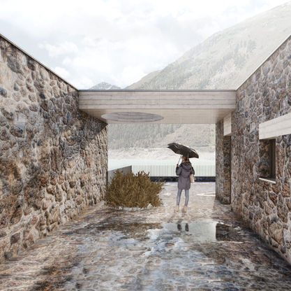 Sperrenhaus Gepatsch | Kaunertalkraftwerk | Architekt Innsbruck | Tiroler Wasserkraft | Tiwag | ROECK Architekten | Architektur Tirol | Architekturbüro Innsbruck | Karlheinz Röck | Architekt Tiwag | Kraftwerk | Steinmauer | Steinarchitektur