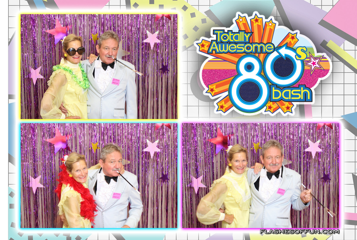 Flashes of Fun Photo Station Dawn's 80s Prom Birthday Bash