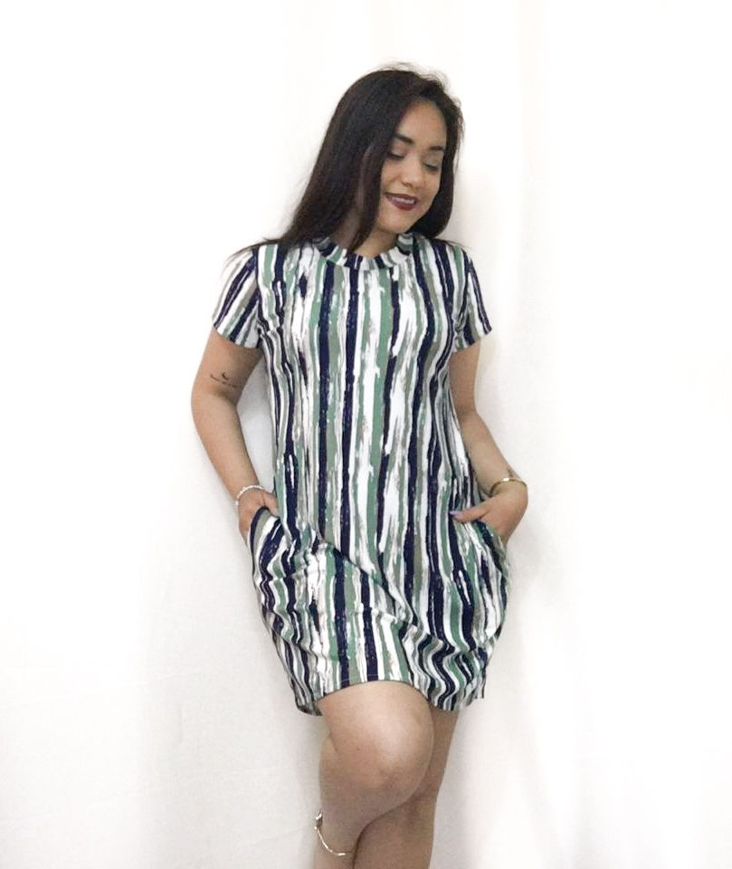 Miniatura: VESTIDO A RAYAS