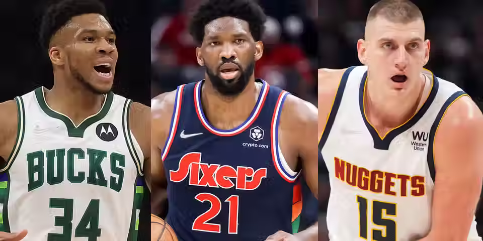Giannis Antetokounmpo, Joel Embiid y Nikola Jokic | Foto vía: Hypebeast