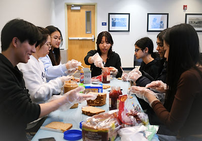 Photo of Volunteers Making Sandwiches