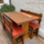 Miniatura: Mesas de Comedor y Bancas de Madera