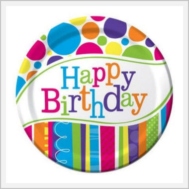 Birthday Cake Paper Plates (8 count)