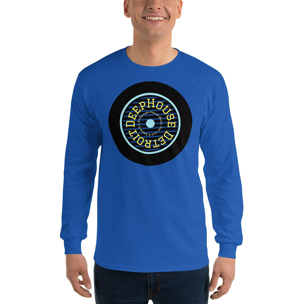 Thumbnail: Men’s Long Sleeve Shirt w/DeepHouse Detroit Logo