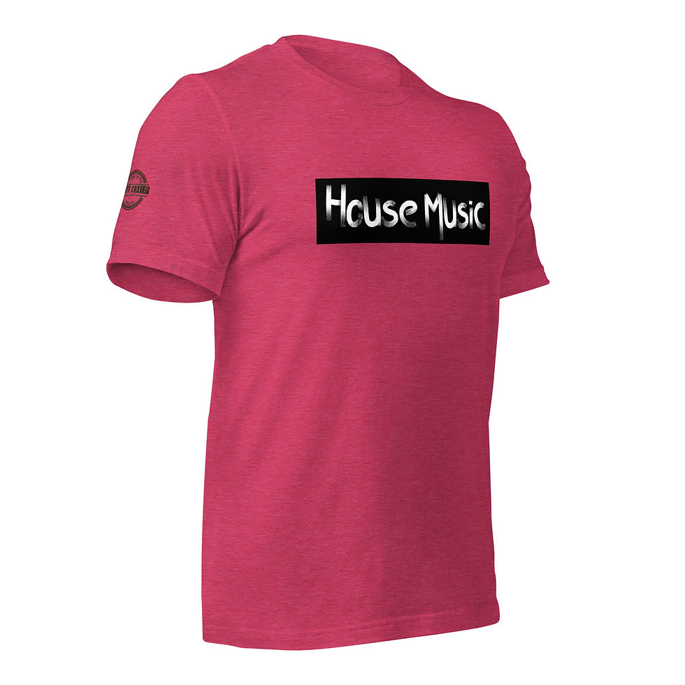 Thumbnail: House Music White Letters Unisex t-shirt