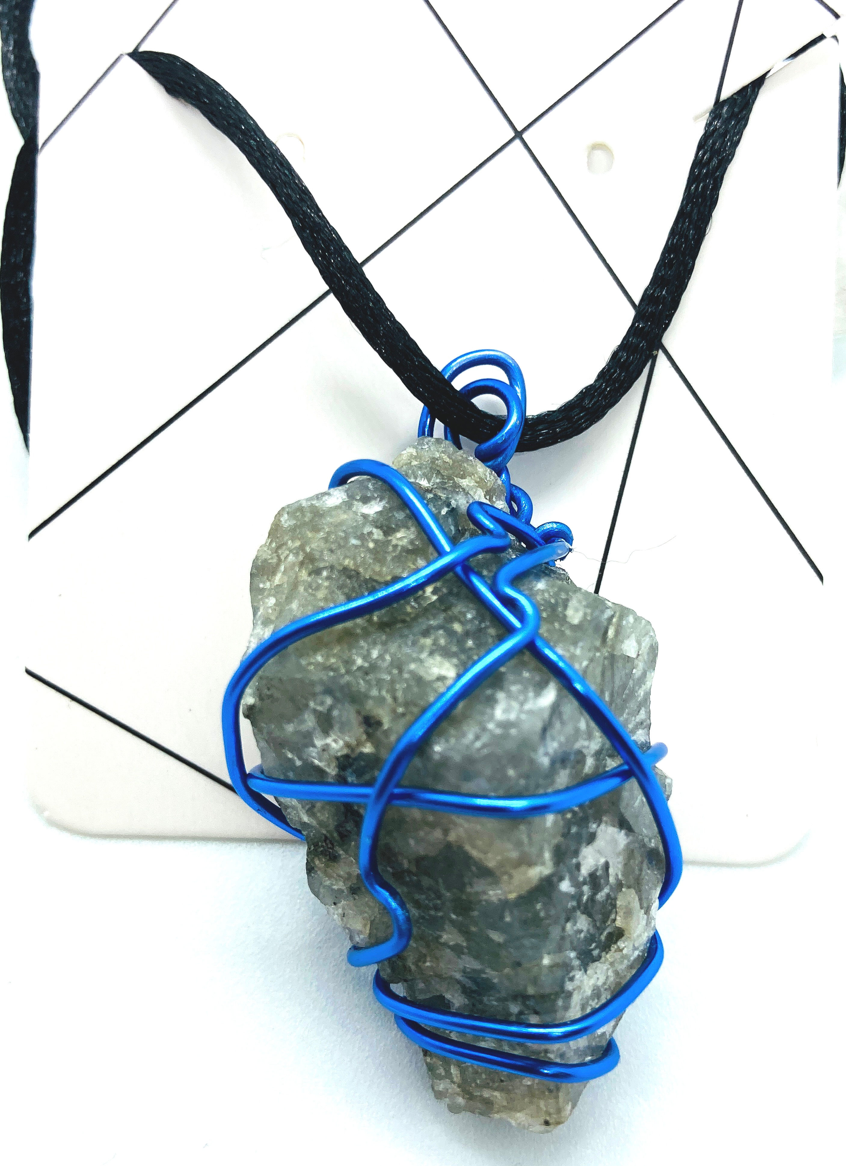 Labradorite Wire Wrapped Necklace