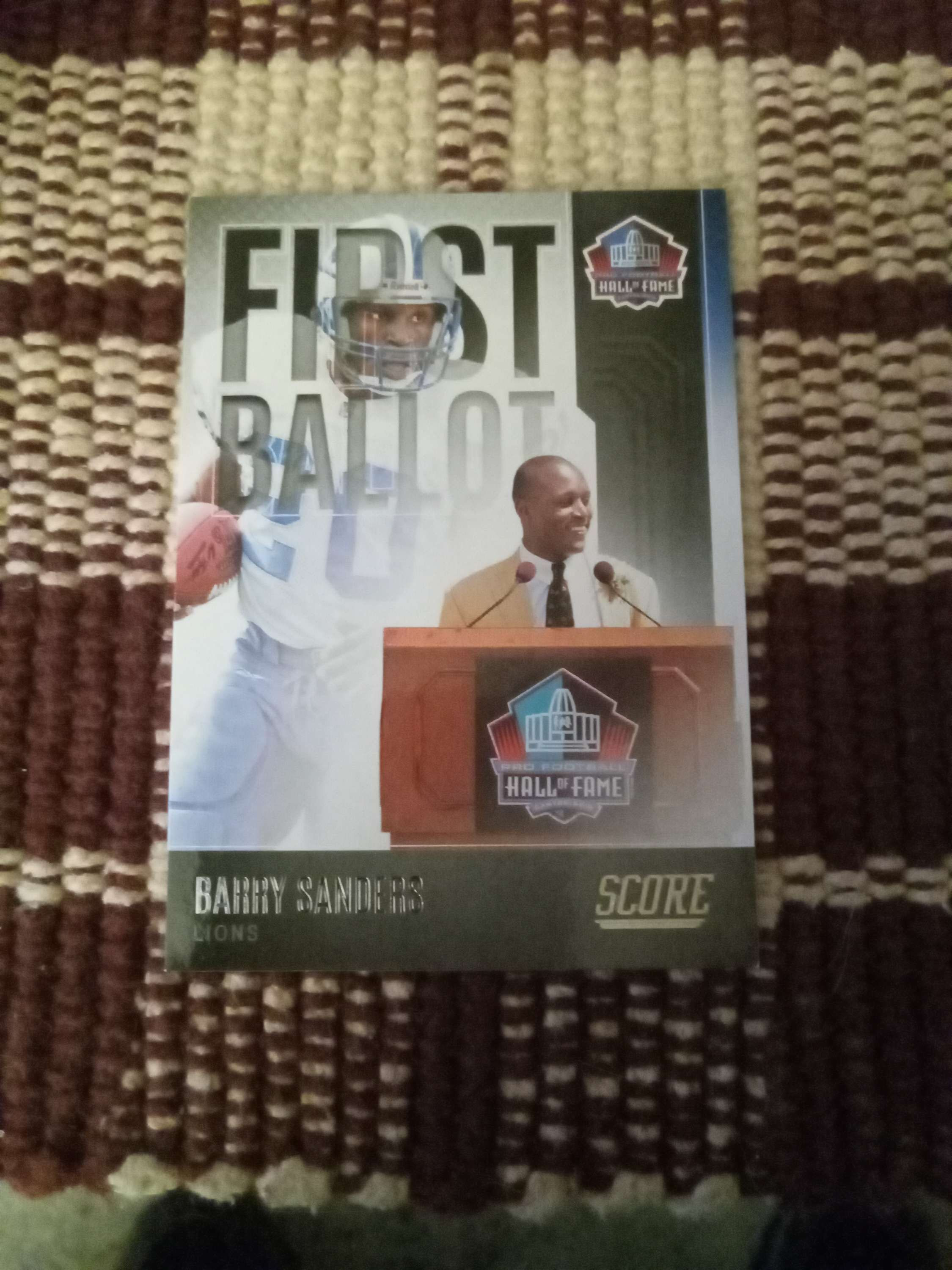 2022 Score Barry Sanders FB-BS First Ballot Detroit Lions NFL FOOTBALL CARD HOF