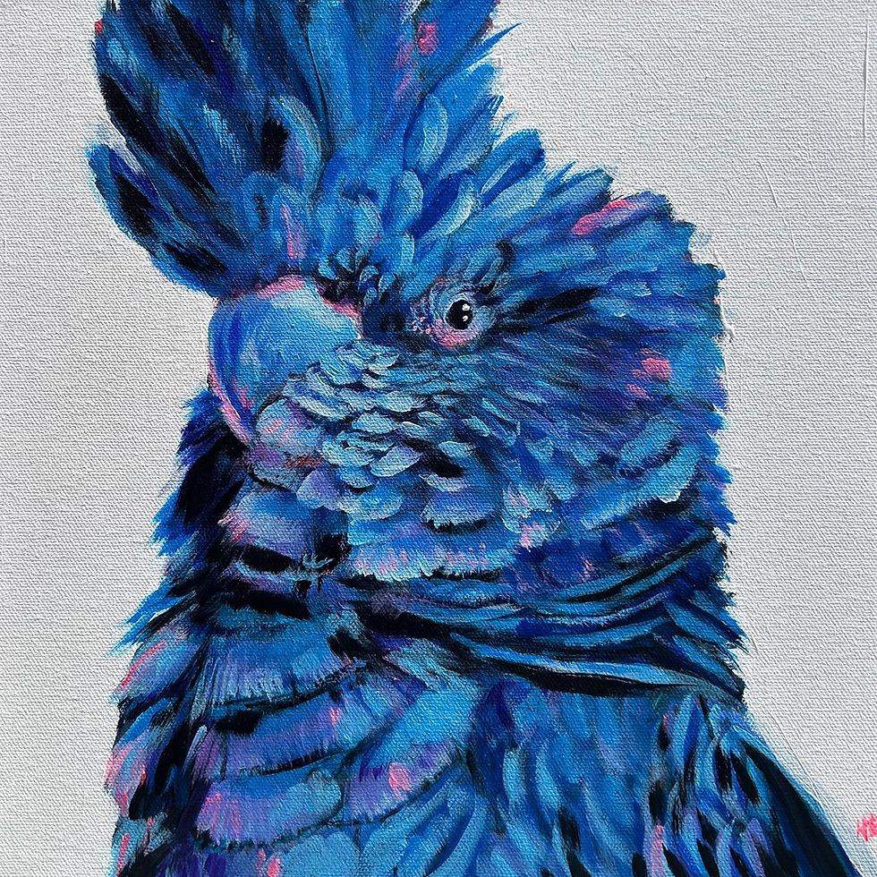 Painting the Black Cockatoo Using Acrylics